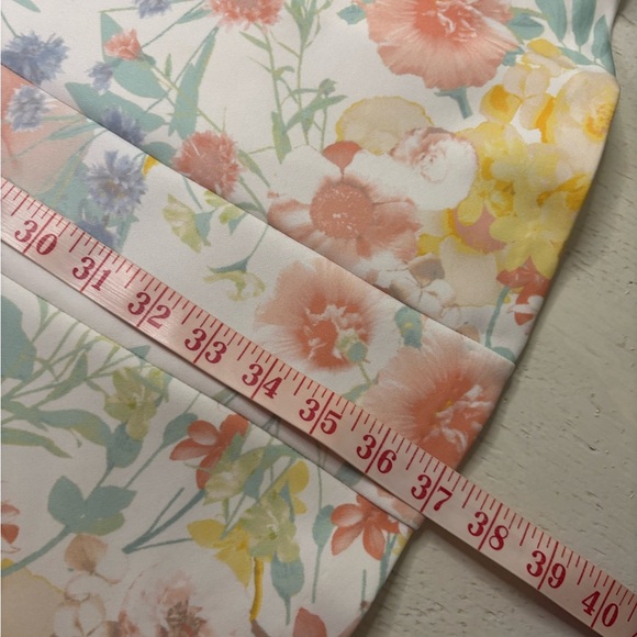 Calvin Klein White Floral Crew Fit&Flare Sheath Party Spring Easter Dress Size 4 - Picture 4 of 5